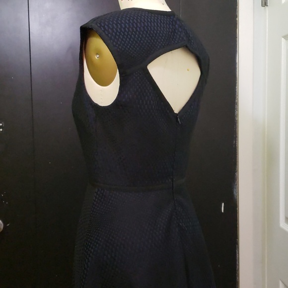 Trina Turk Corina Black/Navy Fit and Flare Dress - Picture 3 of 8